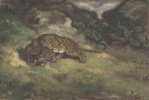 Léopard et serpent