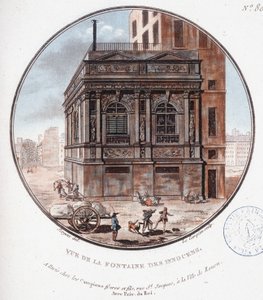 Vue de la fontaine des Innocents. Dans vues pittoresques des principaux édifices de Paris par Sergeant