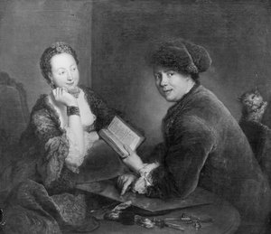 Portrait du graveur Georg Friedrich Schmidt et de son épouse Dorothea Luise, née Videbant - Antoine Pesne
