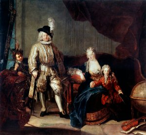 Portrait du Baron von Erlach avec sa Famille, c1710