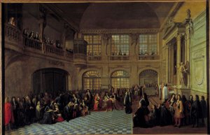 Louis XIV recevant le serment du marquis de Dangeau - Antoine Pezey