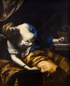 La mort de Cléopâtre (huile sur toile)
