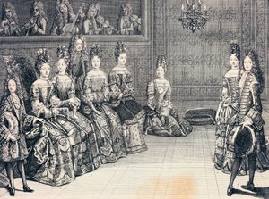 Duc de Bourgogne, Duchesse du Maine, Princesse de Conti et Ducs de Chartres écoutant de la musique