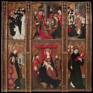 Retable de la Vierge, de saint Augustin et de saint Nicolas de Tolentino - Antoine de Lonhy