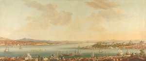 Vue de Constantinople (Istanbul) et du Sérail depuis la légation suédoise à Péra