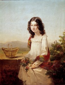 Portrait de Lise Aubin de Fougerais - Antoinette Cecile Hortense Lescot Haudebourt