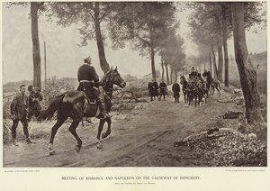 Rencontre de Bismarck et Napoléon sur la chaussée de Donchery