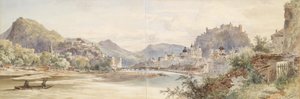 French : Panorama de la ville de Salzbourg avec la forteresse Hohensalzburg - Anton Altmann