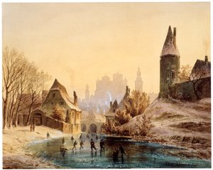 Patinoire sur une rivière