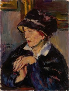 Femme au chapeau sombre, 1917