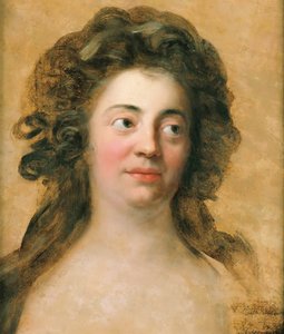 Portrait de Dorothea Friederike Schlegel 1764-1839, née Brendel Mendelssohn, vers 1790
