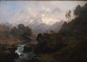 Paysage de montagne avec le Wiesbachhorn - Anton Hansch