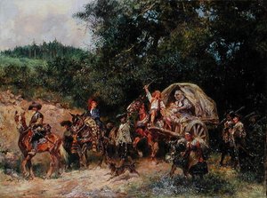 Suiveurs de camp, vers 1900