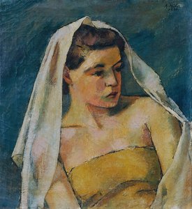 Jeune femme avec voile