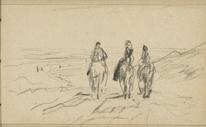 Trois cavaliers dans les dunes - Anton Mauve