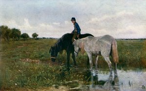 Abreuvement des chevaux, 1871