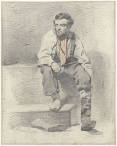 Ouvrier assis - Anton Mauve