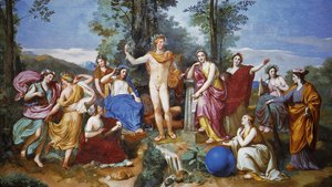 Apollon, Mnémosyne et les neuf muses - Anton Raphael Mengs