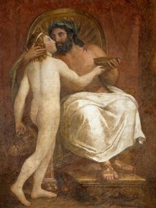 Jupiter embrassant Ganymède