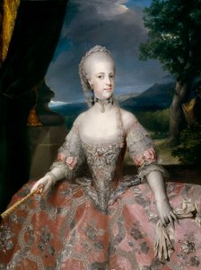 Espagnol :  María Carolina de Habsburgo-Lorena, reina de Nápoles Maria Carolina de Habsburg-Lorraine, Reine de Naples - Anton Raphael Mengs