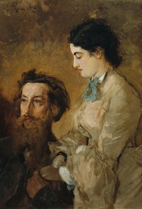 Le sculpteur Reinhold Begas avec sa femme Margarethe