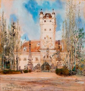 Vue extérieure du château de Greillenstein en Autriche - Anton Romako