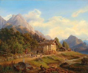 French : Partie au lac Hintersee à Ramsau près de Berchtesgaden