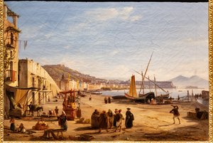 Plage de Chiaia depuis Mergellina - Anton Sminck Pitloo