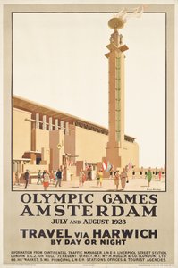 Affiche publicitaire des Jeux Olympiques de 1928 à Amsterdam