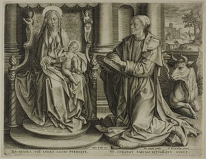 Saint Luc peignant la Vierge - Anton Wierix