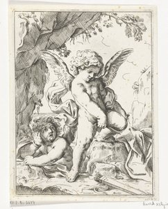 Cupidon brise son arc - Anton van der Borcht