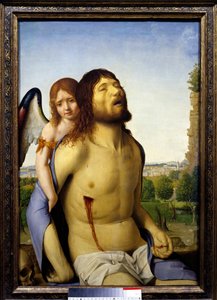Le Christ mort soutenu par un ange (détail)