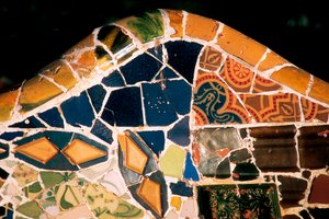 Parc Güell, Barcelone, détail - Antoni Gaudi
