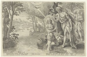 Baptême du Christ (série: Theatrum biblicum) - Antonie Wierix (II)