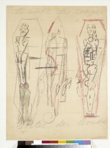 La révolte des anges sortant des limbes. Dessin par Antonin Artaud (1896-1948)