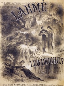 Affiche pour Lakmé, opéra avec livret d