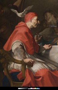 Saint Grégoire accueillant Jésus le pèlerin (détail), 1729-1731