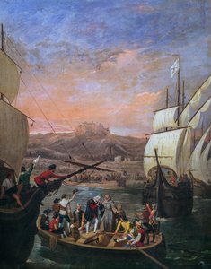 Le départ de Christophe Colomb de Palos de la Frontera en 1492 (détail)