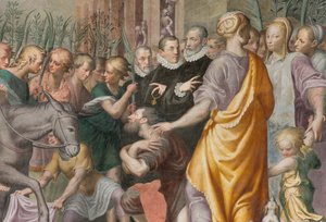 Abside, Antonio Campi, Entrée de Jésus à Jérusalem 1582-84, (détail)