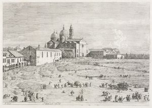 Vues : Église de Sainte Justine à Prà della Valle, Padoue - Antonio Canaletto