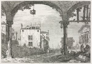 Vues : Le Portique avec la Lanterne, 1735-1746 - Giovanni Antonio Canal