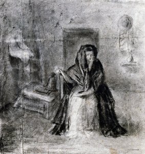 Femme assise, par Antonio Canova (1757-1822), dessin - Antonio Canova