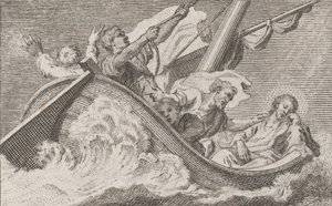 Christ sur un bateau avec des pêcheurs, vers 1760-93 - Antonio Capellan