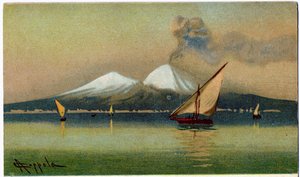 Géographie. Volcan Mont Vésuve et la baie de Naples - Antonio Coppola