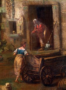 Paysage italien (détail), 18ème siècle