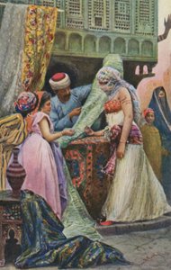 Femmes du Moyen-Orient achetant du matériel