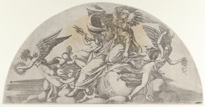 Dieu assis sur le monde, 1540-45 - Antonio Fantuzzi