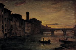 Le fleuve Arno à Ponte Santa Trinita, c.1866