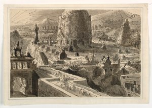 Décor de scène, Ville orientale - Antonio Giuseppe Basoli