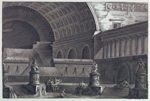 Décor de scène, Thermes romains - Antonio Giuseppe Basoli